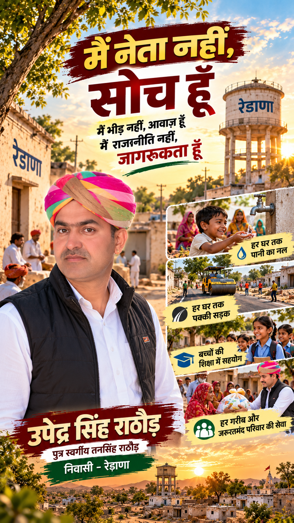 मैं नेता नहीं सोच हूँ - उपेंद्र सिंह राठौड़